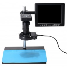 HAYEAR Digital Microscope Set w/ 1080P 48MP FHD Camera 150X Lens 56-LED Light 8" LCD for Phone PCB