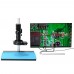 16MP 1080P HDMI Microscope Camera + 150X C-Mount Lens + 56-LED Ring Light + Stand for PCB Soldering
