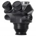 7X-50X Stereo Trinocular Head + WF10X/22mm Eyepiece Eye-Guards 0.5X & 2.0X Auxiliary Objective Lens