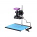 51MP Digital Microscope Camera Professional Repair Tool w/ 150X C Mount Lens 11.6" LCD Metal Stand