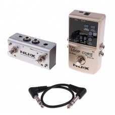 NUX Loop Core Deluxe Upgraded Guitar Pedal with Foot Switch Automatic Tempo Detection 8 Hours Recording 24-Bit Audio