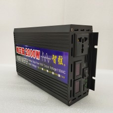 2000W Pure Sine Wave Power Inverter Input 12V Output 110V for Household Appliances Outdoor Uses