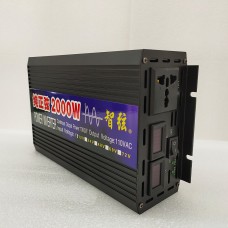 2000W Pure Sine Wave Power Inverter Input 24V Output 110V for Household Appliances Outdoor Uses