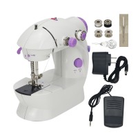 Mini Desktop Sewing Machine Portable Sewing Machine Electric Type Dual Speed Double Thread w/ Light