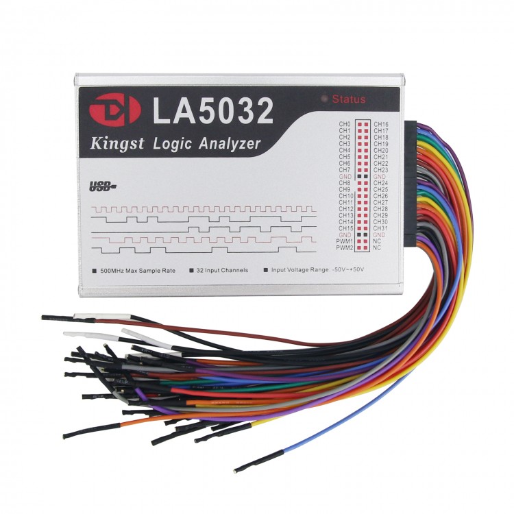 USB Logic Analyzer Portable Logic Analyzer Kit 32 Channels 500MHz