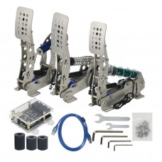 200KG Speed Game Throttle Clutch Hydraulic Pedal Racing Simulator Pedal Equipment PC Direct Drive-(import Green Rubber)