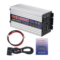6000W Pure Sine Wave Power Inverter Input 60V Output 220V for Home Appliances Solar Power System