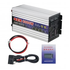 6000W Power Inverter Pure Sine Wave Input 12V Output 110V for Home Appliances Solar Power System
