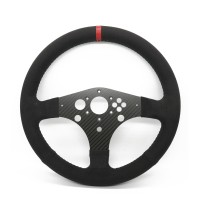 DIY Racing Wheel Carbon Fiber Game Wheel for Thrustmaster T300RS/GT Racing Game Wheel Replace Parts-suede