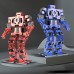  Metal 15 Dof Biped Robot With Digital Steering Gear Humanoid Robot Fighting Robot Remote Control Battle For Arduino Program Education-Blue