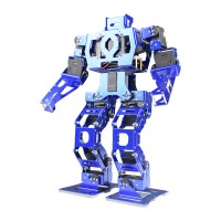  Metal 15 Dof Biped Robot With Digital Steering Gear Humanoid Robot Fighting Robot Remote Control Battle For Arduino Program Education-Blue