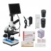 400X Blood Microscope Digital Microscope 5MP Pixel XSP-116D + 7 Inch LCD Display + Aluminum Case 