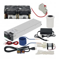 ZVS Induction Heater 2500W Main Unit+Coil+Fan Power Supply+Crucible+Water Pump+DC48V Power Supply