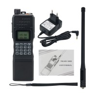 HamGeek AR-152 15W FM VHF UHF Radio Outdoor Walkie Talkie Handheld Transceiver with Flashlight Black