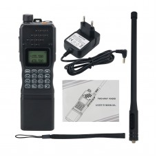 HamGeek AR-152 15W FM VHF UHF Radio Outdoor Walkie Talkie Handheld Transceiver with Flashlight Black