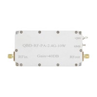 QBF-RF-PA-2.4G-10W RF Power Amplifier One-Way RF Power Amp Featuring 40DB Gain