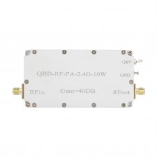 QBF-RF-PA-2.4G-10W RF Power Amplifier One-Way RF Power Amp Featuring 40DB Gain