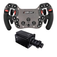 Simagic FX Formula Extreme Wheel Dual Clutch Steering Wheel with Alpha Mini Base for Direct Drive Simulator Racing Game