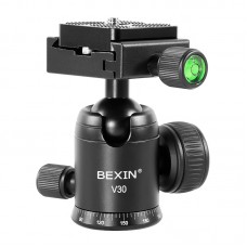 BEXIN Ball Head Panoramic Head V-30 (V30) for Tripod DSLR Phone Live Stream 360-Degree Shooting