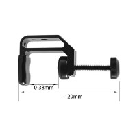 WN-38 C Clamp Mount Aluminum Alloy Desktop Camera Clamp 1/4 and 3/8 Screw Thread for Phone Camera