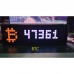 Digital Currency Market Display ESP8266 WS2812B Cryptocurrency Real-time Price Display Black (31x12x3.5cm)