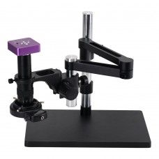 HAYEAR 51MP Industrial Microscope Video Microscope Camera w/ 180X C-Mount Lens 144-LED Ring Light Stand for PCB Repair