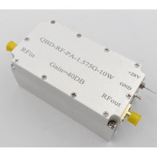 1.5-1.6GHz RF Power Amplifier 40DB GPS Beidou Power Amplifier QBD-RF-PA-1.575G-10W with Heat Sink