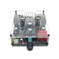 RKY HIFI BT5.0 Hifi Tube Amp Bluetooth Amplifier Module Power Amp with Remote Control (6K4 Tubes)