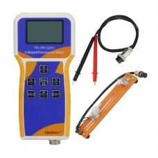 YK-VR1220H 18650 Lithium Battery Meter Voltage & Resistance Meter w/ Test Leads Battery Holder
