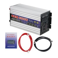 6000W Pure Sine Wave Power Inverter Input 24V Output 220V for Home Appliances Solar Power System