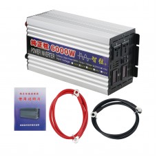 6000W Pure Sine Wave Power Inverter Input 24V Output 220V for Home Appliances Solar Power System