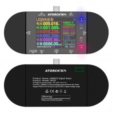 ATORCH UD24 USB Voltmeter Voltage Current Meter DC Digital Tester 2.4" Screen Multiple Interfaces