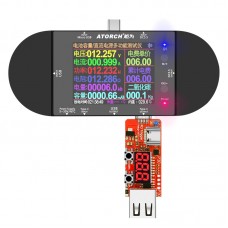 ATORCH UD24 USB Voltmeter Voltage Current Meter DC Digital Tester 2.4" Screen (w/ PD Decoy Trigger)