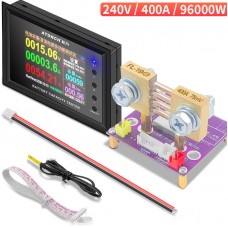 DT24PW 240V Battery Capacity Tester 18650 Battery Capacity Meter Bidirectional Current Meter (400A Shunt)