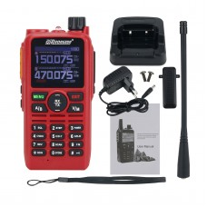 UV-668 5W Walkie Talkie Portable Handheld Transceiver VHF UHF Radio 240 Channels Red