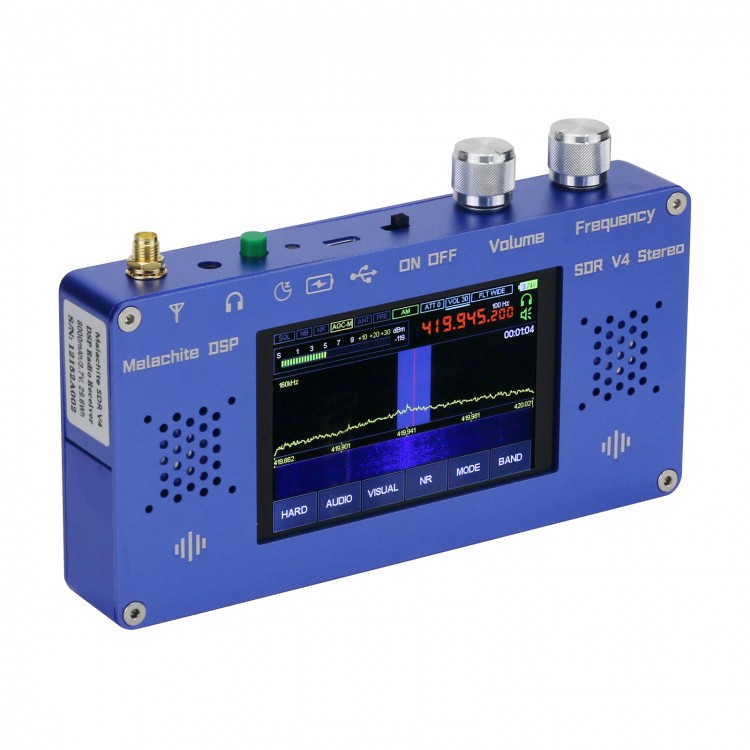 Malachite DSP SDR V4 Stereo Radio Receiver 1.10D Hardware Aluminum