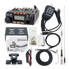 QYT-KT8900 25W VHF UHF Mobile Radio Mini-Sized Transceiver with Feeder Antenna Programming Cable