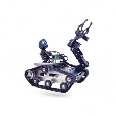 XIAOR GEEK TH Robot Tank Kit (Robot Car Kit + 4B 4G Motherboard + A1 Robotic Arm) for Raspberry Pi