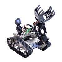 XIAOR GEEK TH Robot Tank Kit (Robot Car Kit + 4B 4G Motherboard + A2 Robot Arm) for Raspberry Pi