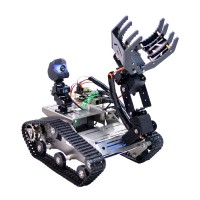 XIAOR GEEK TH Robot Car Kit for Raspberry Pi (Car + Basic Kit + 4B 4G Motherboard + A2 Robotic Arm)