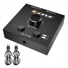 KC-A212 3.5MM Audio Switch Audio Switcher 2 IN 1 OUT or 1 IN 2 OUT for 3.5MM Headphone Speaker