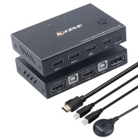 KC-201DP 4K 30HZ 2 Ports USB/KVM Switch (HDMI + DP) Input Displayport KVM Switch HDMI KVM Switch
