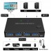 KC-KVM201A 4K 60Hz USB3.0/HDMI KVM Switch Portable KVM Switch 2 Input 1 Output for PC Printer U Disk