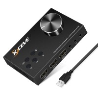 KCEVE KC-U004 USB External Sound Card with 3.5MM Headphone Mic Interface Plug and Play