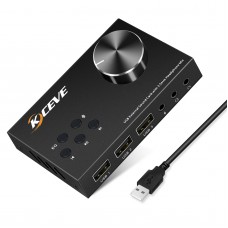 KCEVE KC-U004 USB External Sound Card with 3.5MM Headphone Mic Interface Plug and Play
