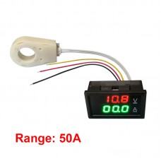 WLS-TVA050 50A Voltage Current Meter Voltmeter Ammeter Dual Display Anti-reverse Connection Protection