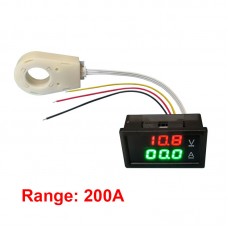 WLS-TVA200 200A Voltage Current Meter Voltmeter Ammeter with Anti-reverse Connection Protection