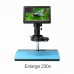 HAYEAR HY-2070 26MP USB Microscope Camera with 7" LCD Widened Metal Stand 150X C-mount Lens