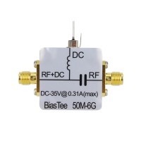 Bias Tee 50M-6GHz Module Maximum 310MA DC-35V 0.31A Max RF DC Blocking Featuring Low Insertion Loss