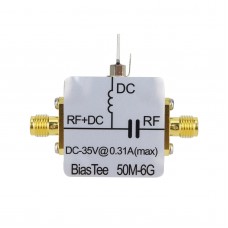 Bias Tee 50M-6GHz Module Maximum 310MA DC-35V 0.31A Max RF DC Blocking Featuring Low Insertion Loss